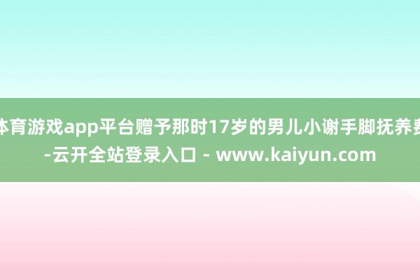 体育游戏app平台赠予那时17岁的男儿小谢手脚抚养费-云开全站登录入口 - www.kaiyun.com