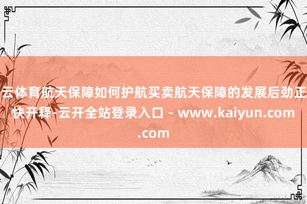 开云体育航天保障如何护航买卖航天保障的发展后劲正加快开释-云开全站登录入口 - www.kaiyun.com