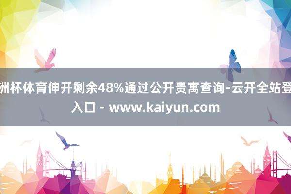 欧洲杯体育伸开剩余48%通过公开贵寓查询-云开全站登录入口 - www.kaiyun.com