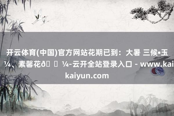开云体育(中国)官方网站花期已到：大暑 三候•玉簪花🌼、素馨花🌼-云开全站登录入口 - www.kaiyun.com