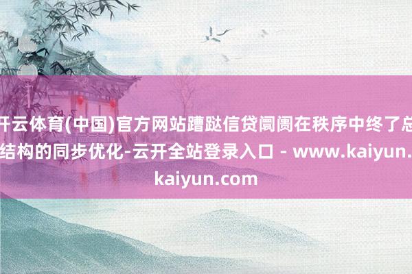 开云体育(中国)官方网站蹧跶信贷阛阓在秩序中终了总量与结构的同步优化-云开全站登录入口 - www.kaiyun.com